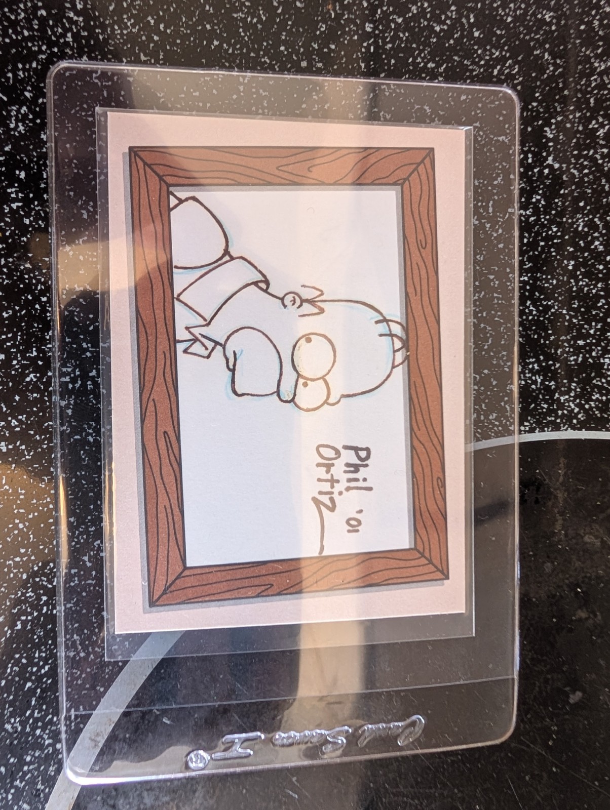 Rare 2001 inkworks HOMER SIMPSON sketch card 56/240 by Phil ortiz