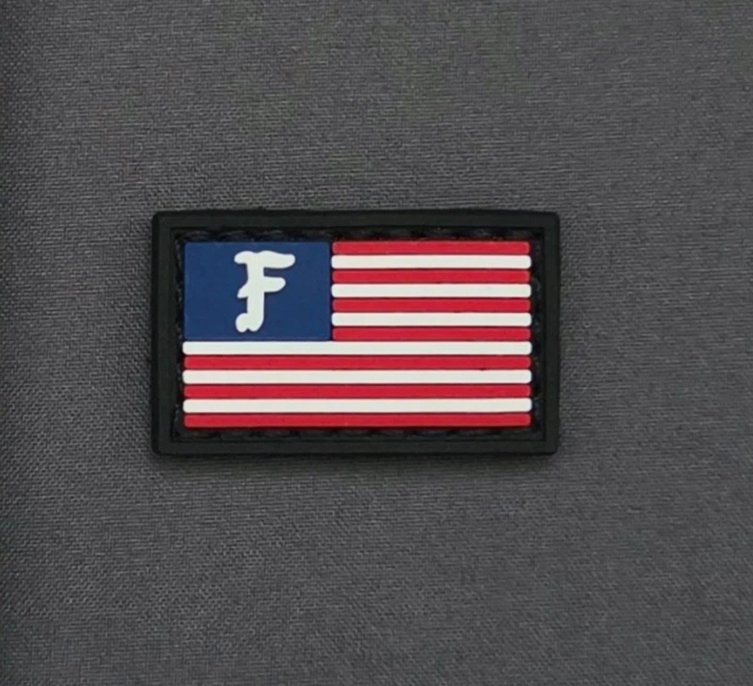 Authentic Forward Observations Group Mini \'F\' Flag Patch FOG SUPDEF PVC DEVGRU