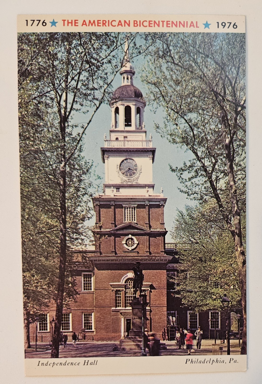 Bicentennial 1976 Postcard Independence Hall