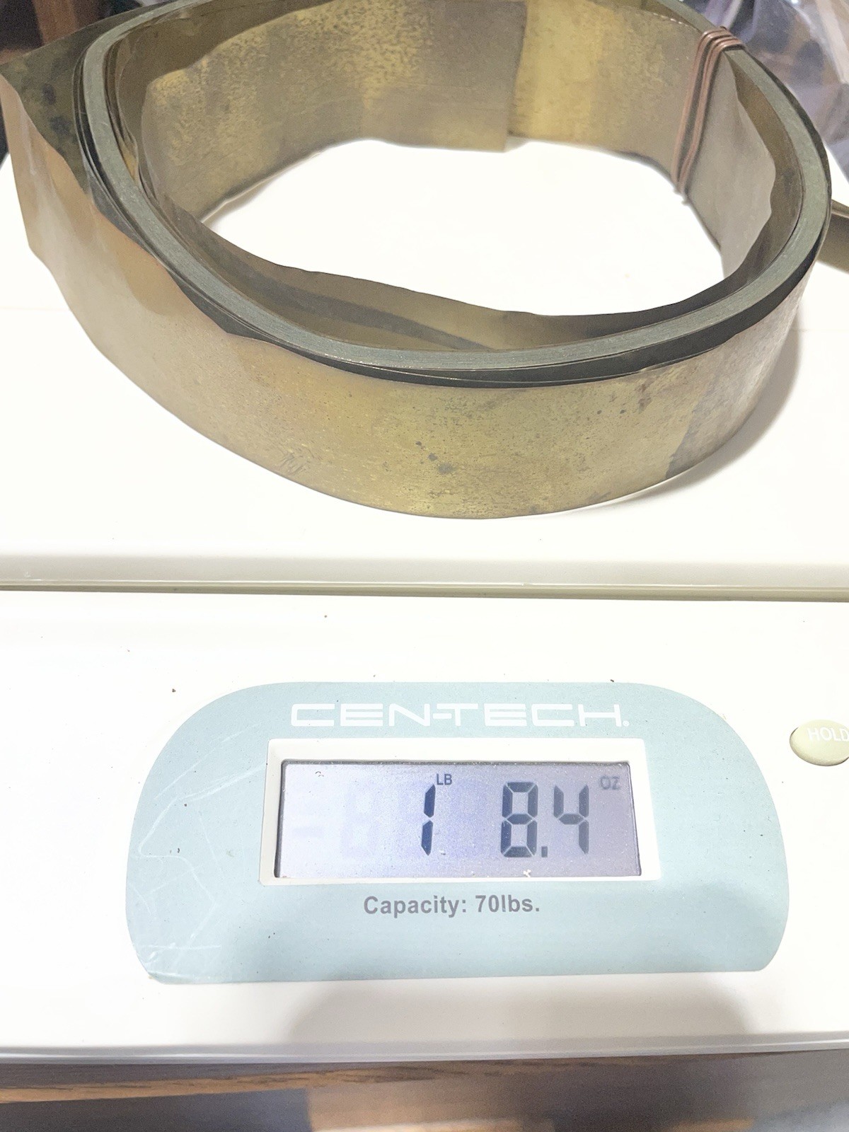1.5 Pound Roll of Solid Brass  1.5” Wide X Several Feet