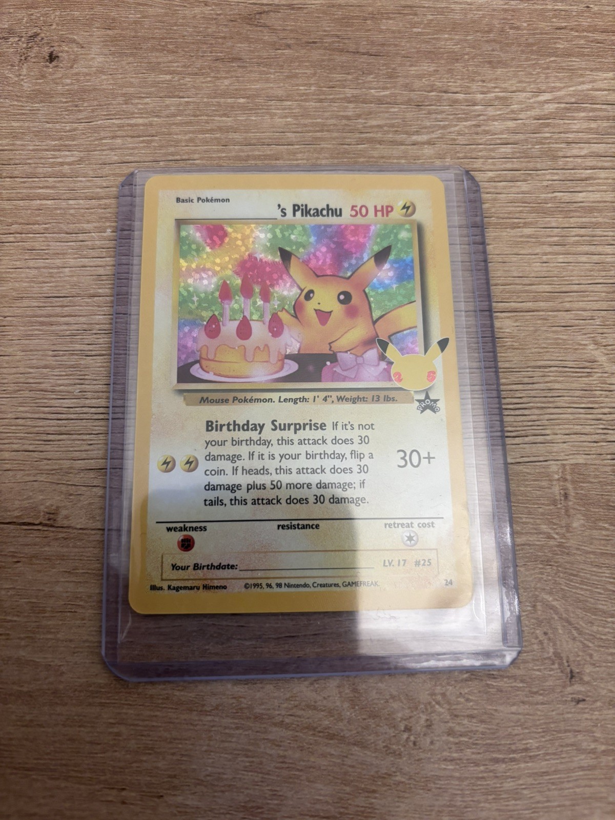 Pokémon TCG Birthday Pikachu #24 Holo