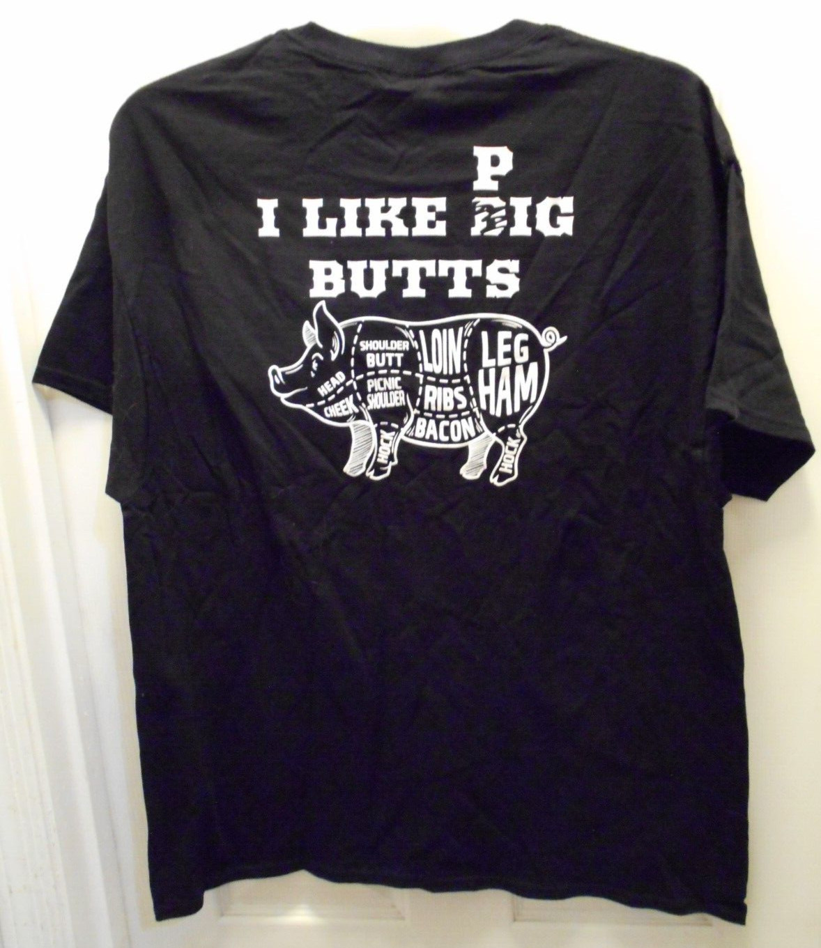 Big John\'s  Texas BBQ I like Pig\'s Big Butts  T Shirt Adult XL new Tag