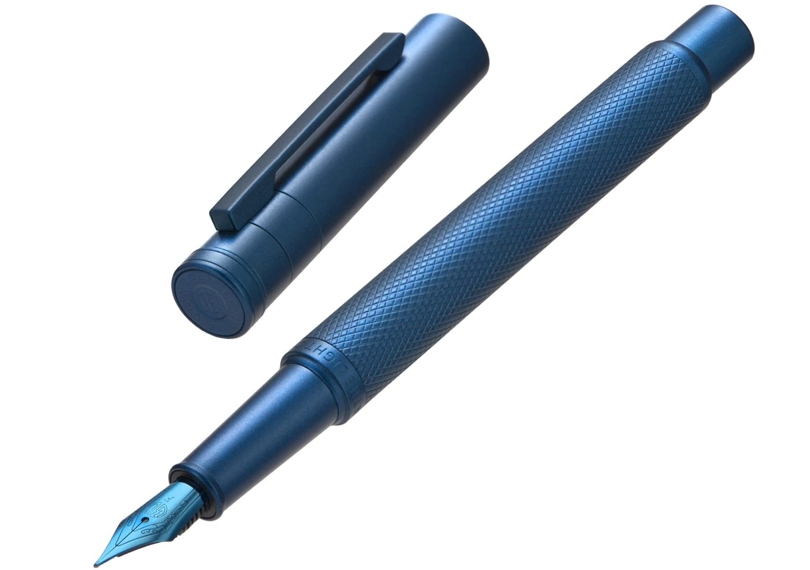Hongdian 1851 Dark Blue Forest Fountain Pen Medium Nib, Classic Design with Case