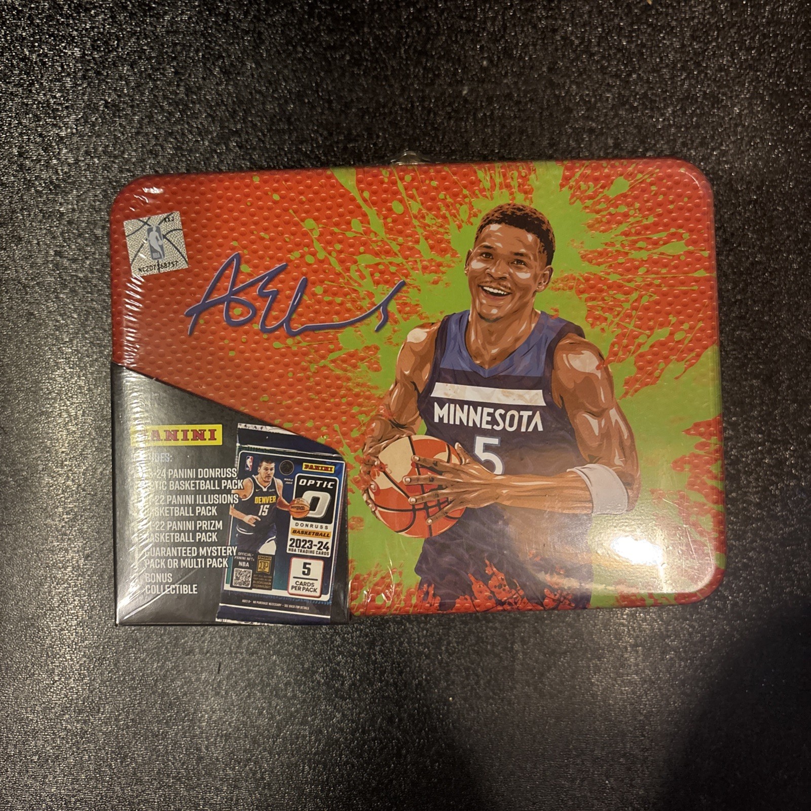 ANTHONY EDWARDS NBA PANINI TRAIDING CARD COLLECTOR LUNCH BOX FACTORY SEALED ANTHONY EDWARDS NBA PANINI TRAIDING CARD COLLECTOR LUNCH BOX FACTORY SEALED