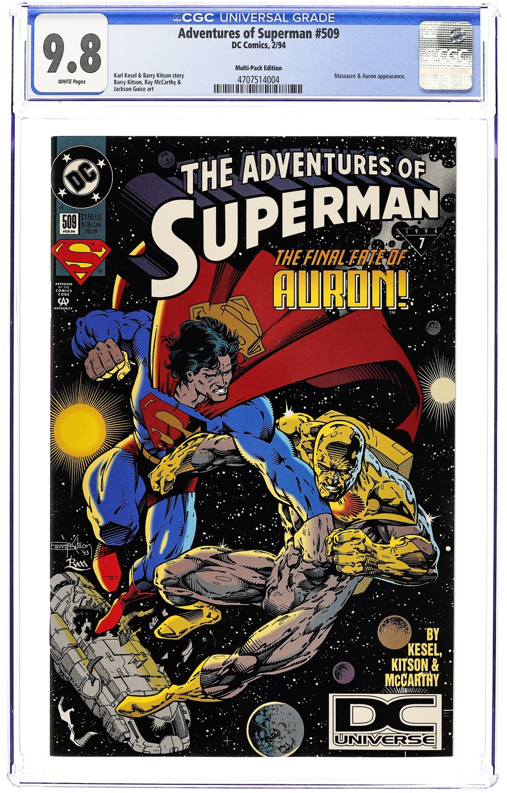 Adventures of Superman #509DCU CGC 9.8 1994 4707514004