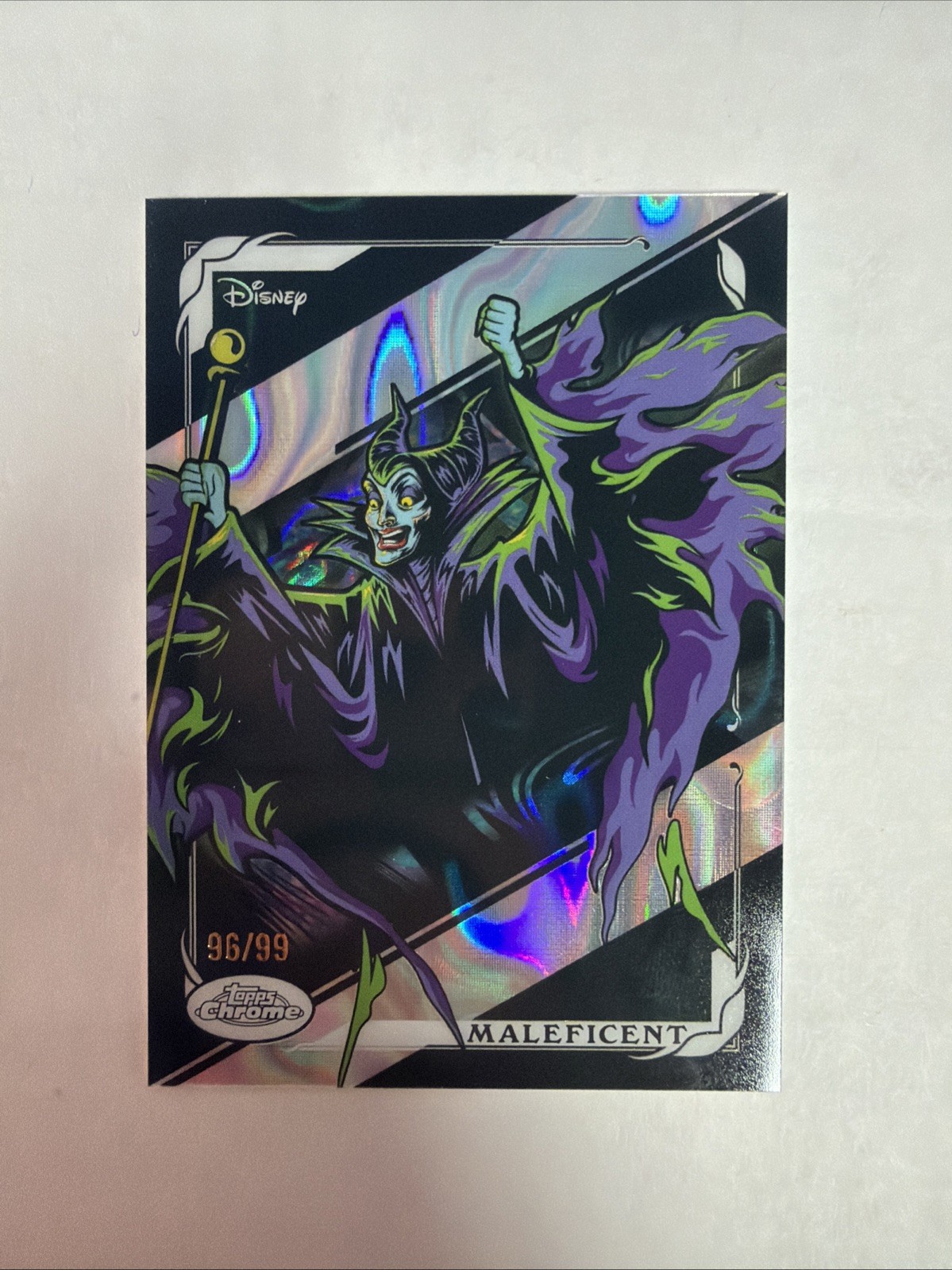 2026 Topps Chrome Disney Maleficent VILLAINS Silver Lava Refractor 69/99 SSP