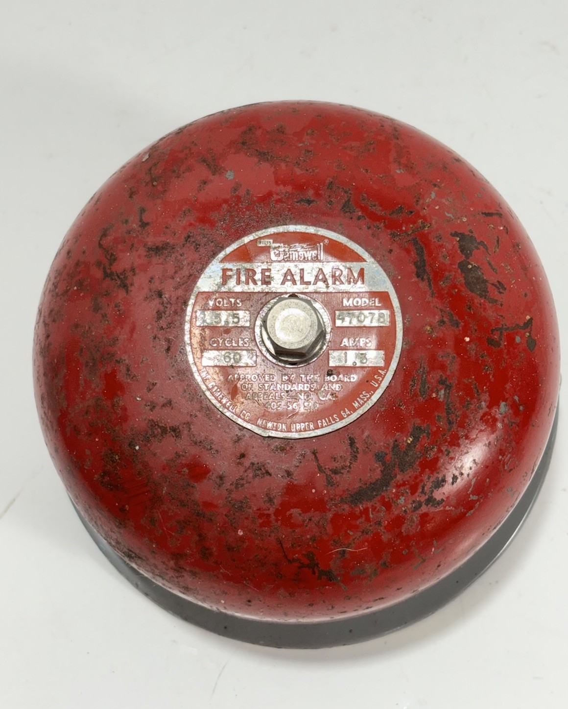 Vintage Gamewell Fire Alarm 47078  5.5 Volts 1.3 Ampers