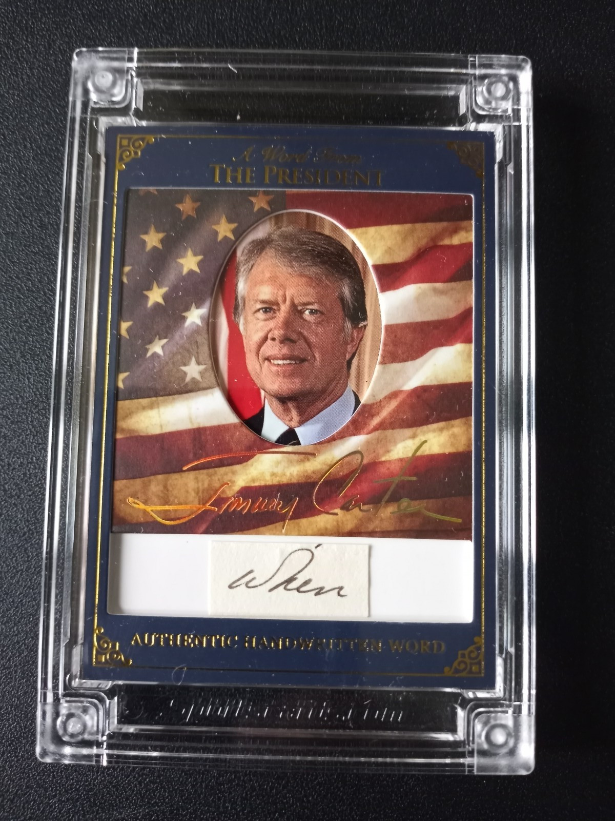 2025 Sportscards.Com A Word From POTUS President Jimmy Carter Handwritten Relic 2025 Sportscards.Com A Word From POTUS President Jimmy Carter Handwritten Relic
