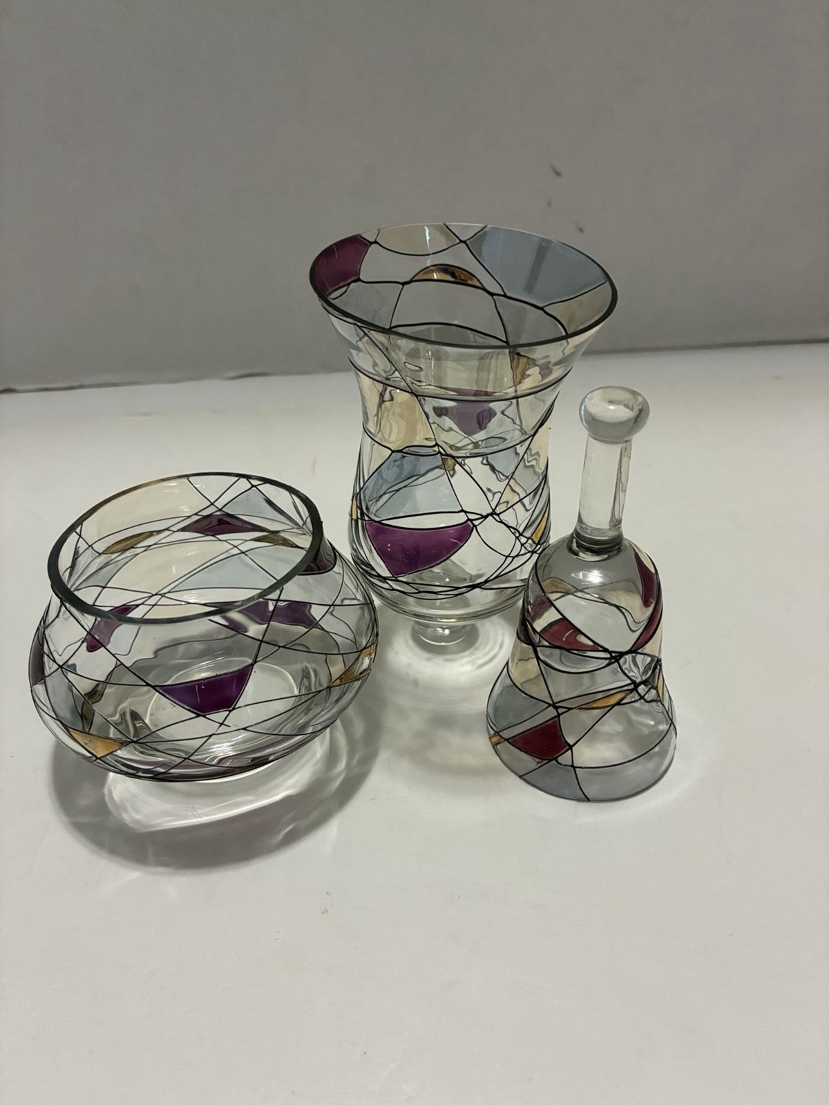 Lot PartyLite Vintage Mosaic Peglite Votive Candle Holder Snuffer
