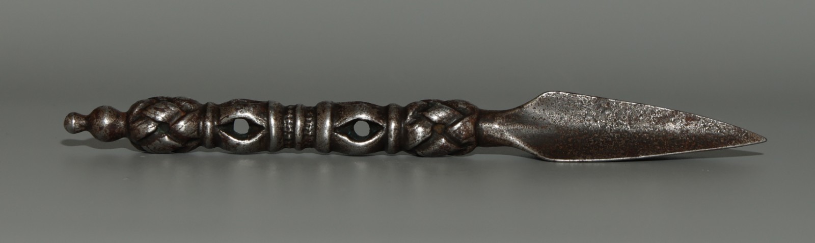 Real Rare Nice Tibet 19th Century Old Antique Buddhist Iron Vajra Phurba Amulet