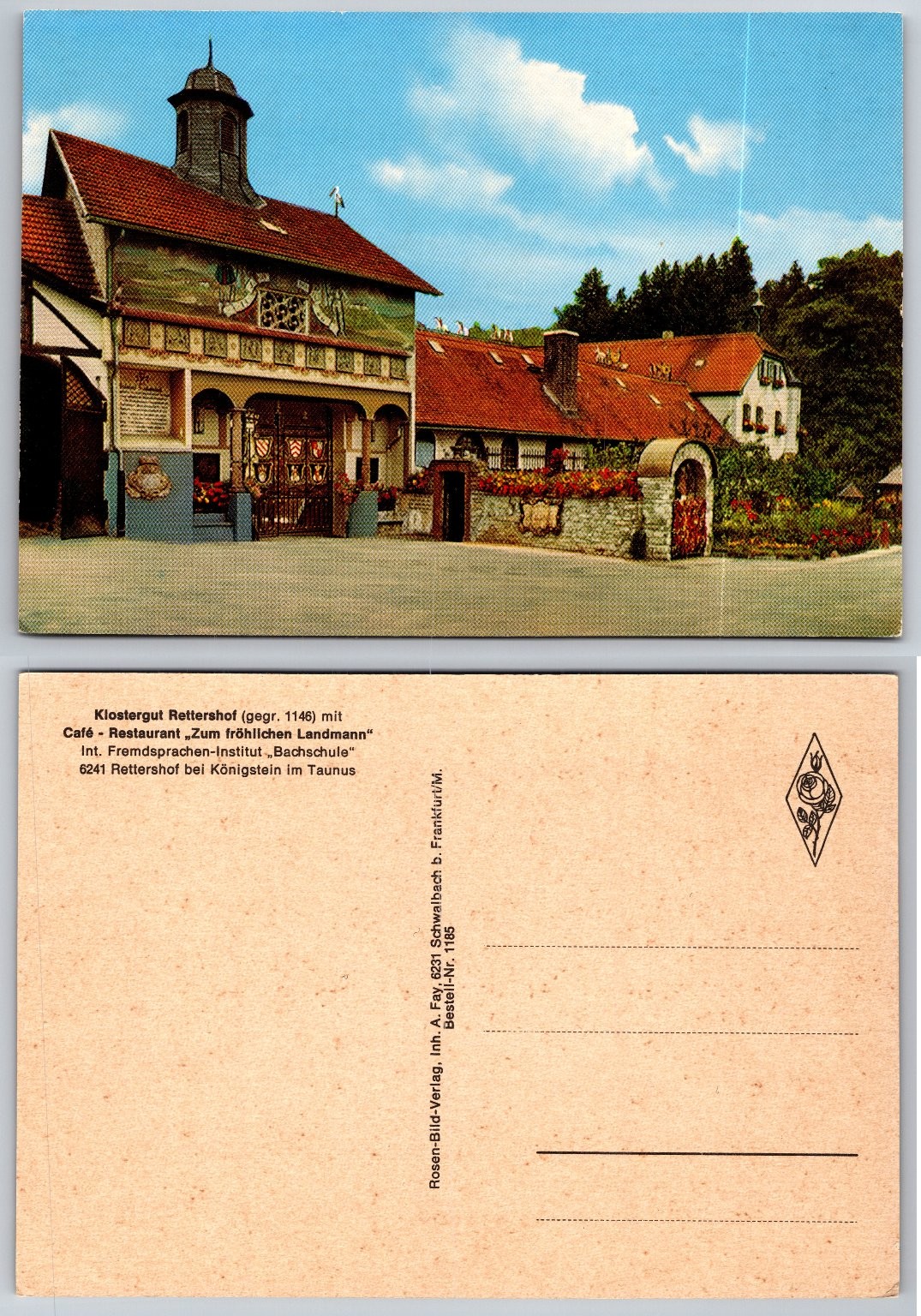 Rettershof Klostergut Restaurant Königstein im Taunus Germany Postcard Rettershof Klostergut Restaurant Königstein im Taunus Germany Postcard