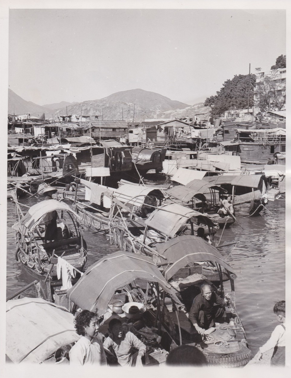 1959 Press Photo Chinese Refugees live as \