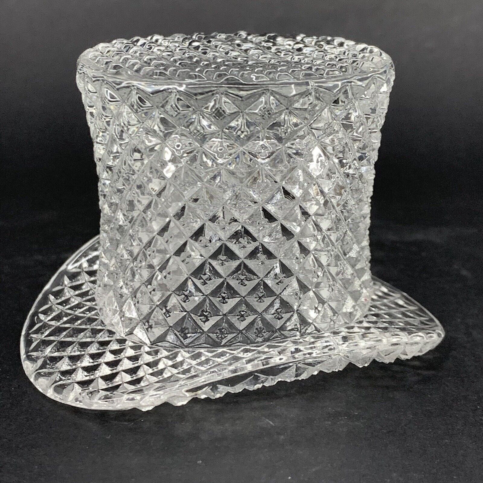 Glass Top Hat Toothpick Holder Clear English Hobnail Westmoreland 2.5”T
