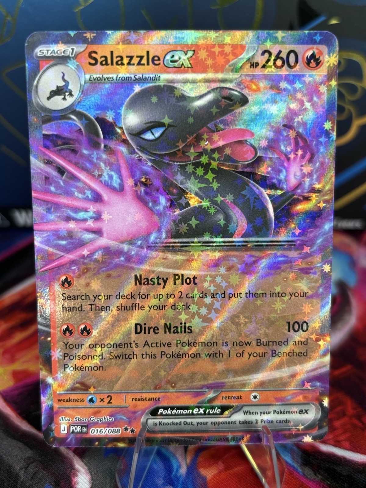 Salazzle EX 016/088 Evolutions Ultra Rare Holo EX EN Pokemon TCG