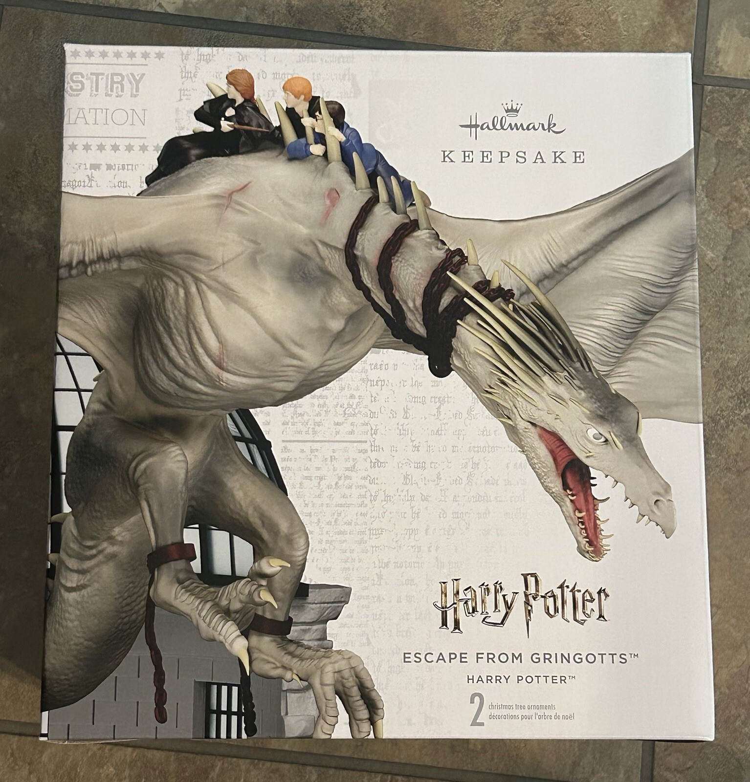 Harry Potter Hallmark Escape From Gringotts Kickstarter 2PC Ornament 2025 NEW