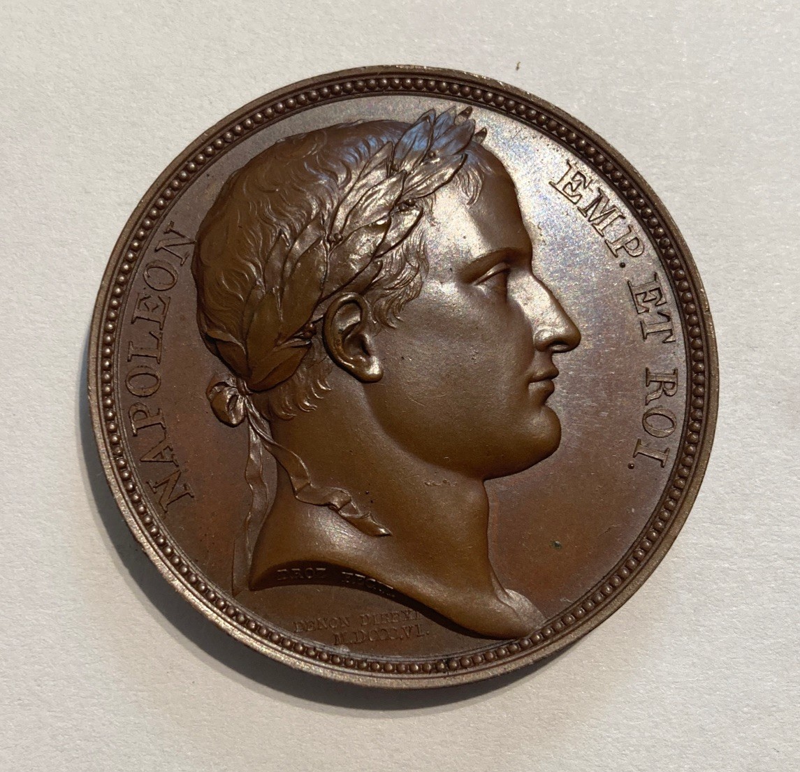 FRANCE 1805 NAPOLEON MEDAL ‘THE DEUM AT THE CATHEDRAL OF VIENA’ UNC.