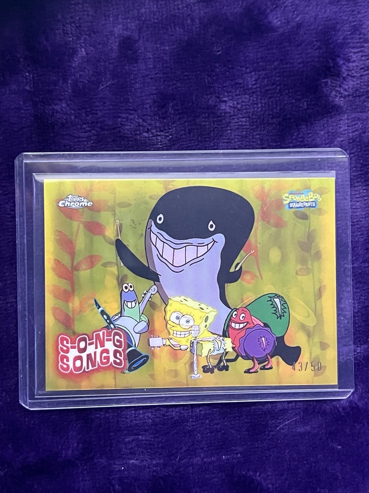 2025 Topps Chrome SpongeBob 25th Anniversary Ripped Pants 43/50 Gold  S-8