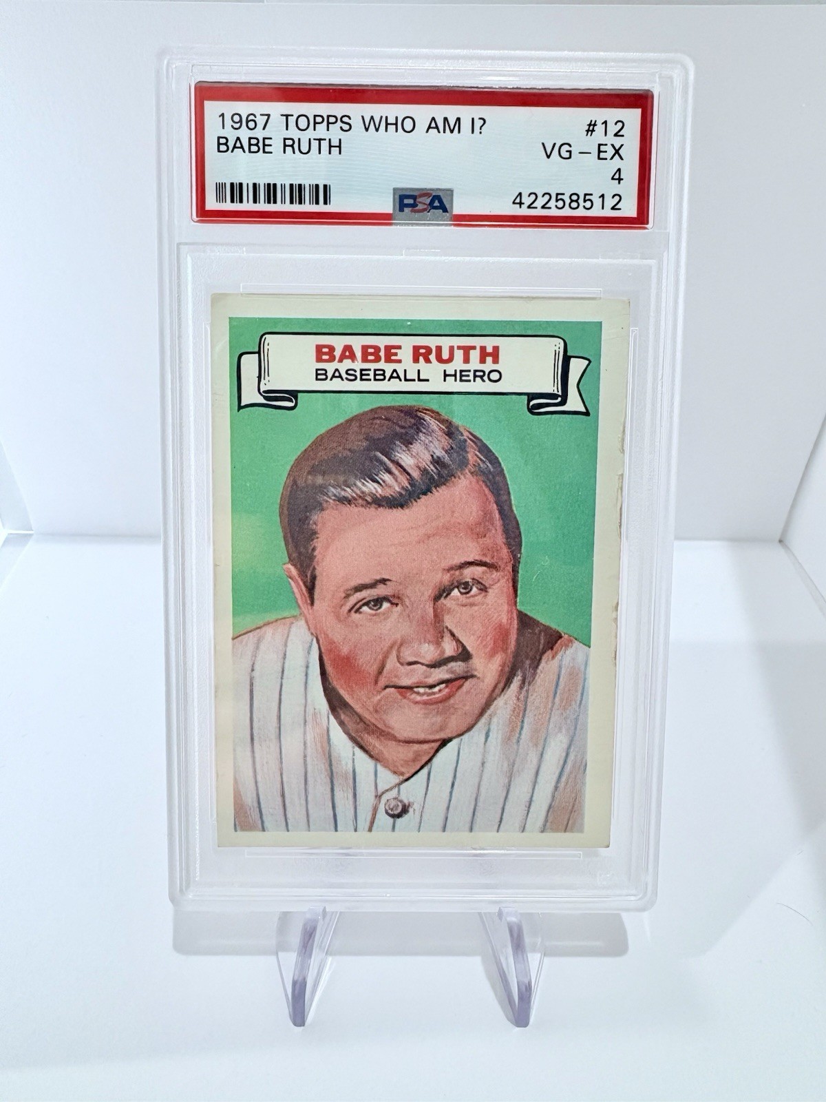 1967 Topps Who Am I? Babe Ruth #12  PSA VG-EX 4