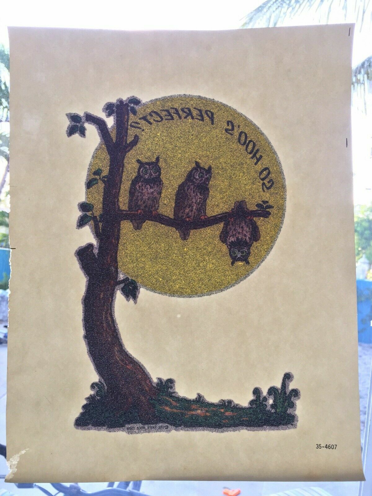 Vintage Rat's Hole 1979 Shirt Iron On Glitter Owls In Tree So Whooo's Normal? 
