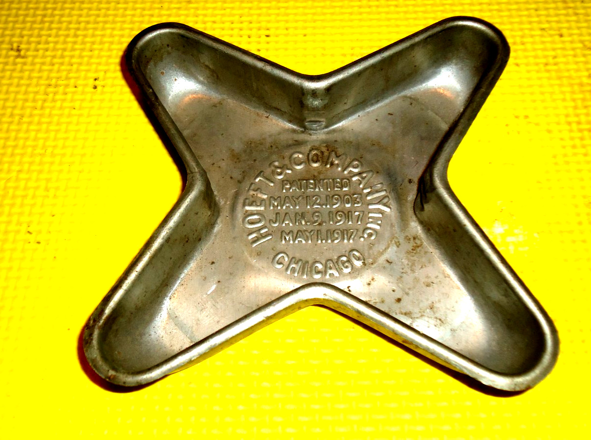 Antique Hoeft & Company Metal Chicken Water CUP. OR KOOL COOKIE MOLD\