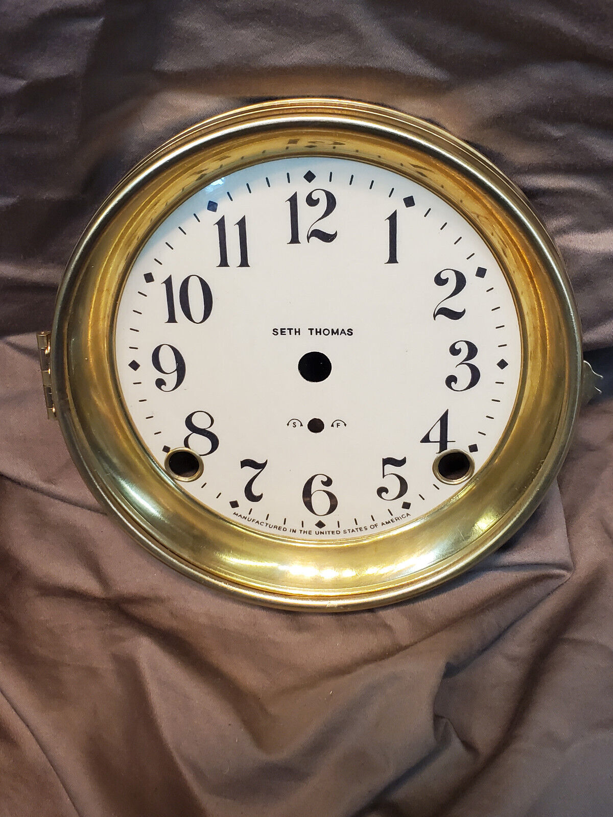 Restored Antique Seth Thomas Clock Dial and Bezel Refurbished