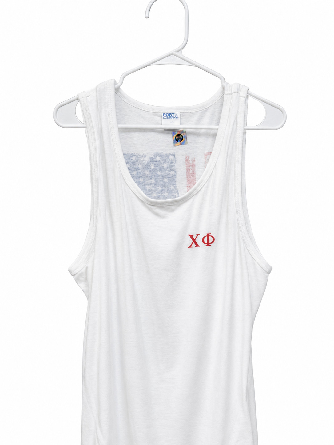 Chi Phi Fraternity American Flag Tank Top- Size Large-New Chi Phi Fraternity American Flag Tank Top- Size Large-New