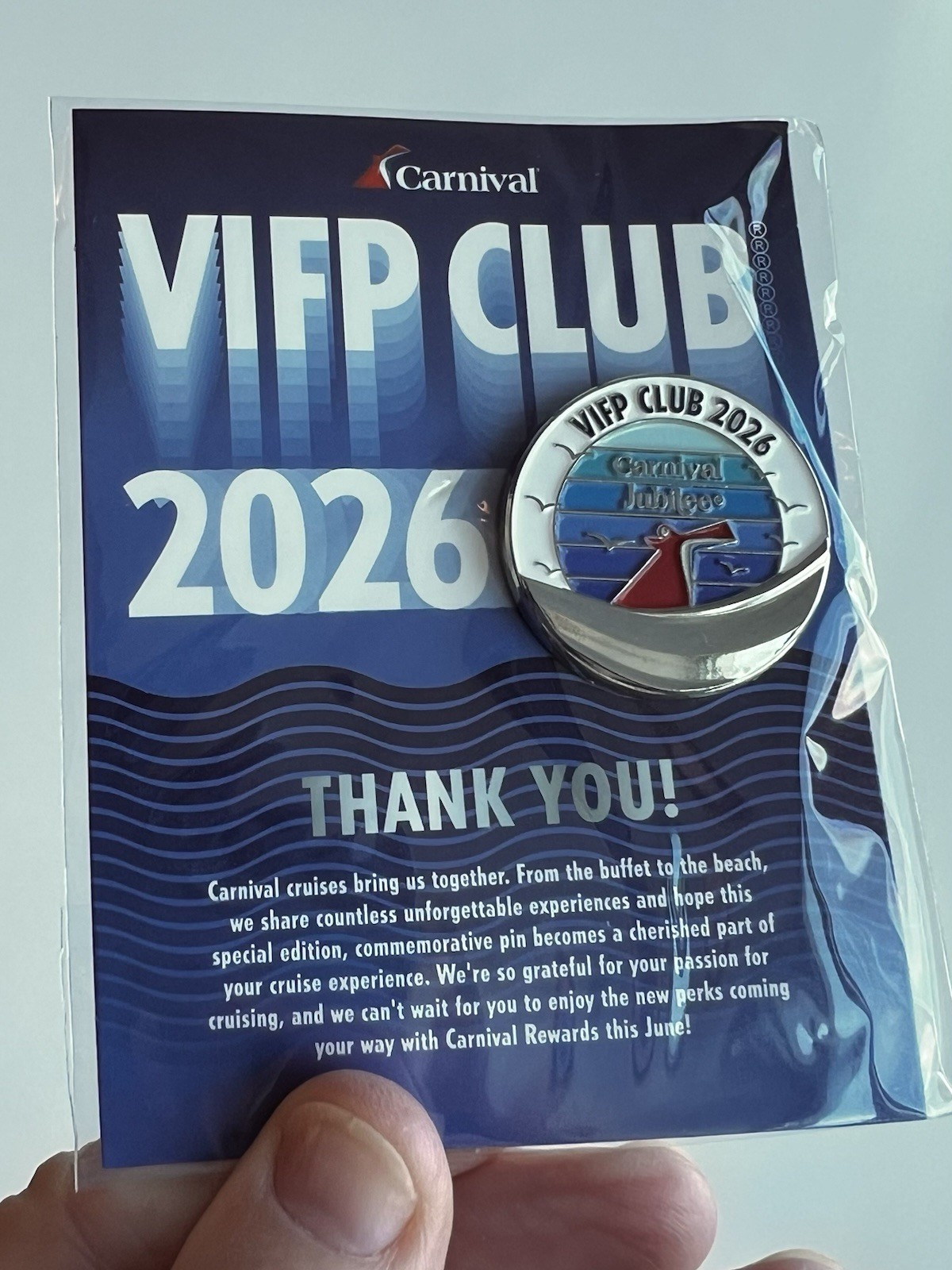 NEW-Carnival Cruise VIP 2026 Pin