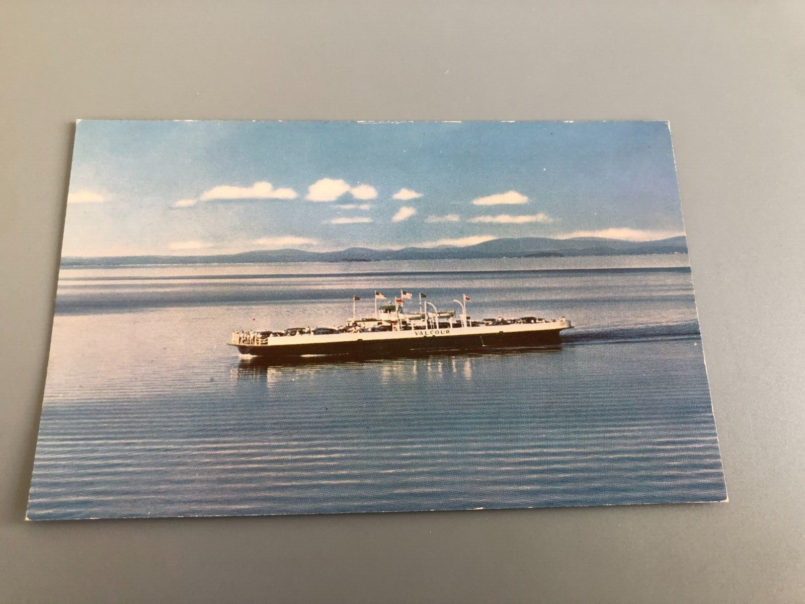 Vintage Postcard c1955 SS MV Valcor Auto Ferry Ship Burlington Vermont VT