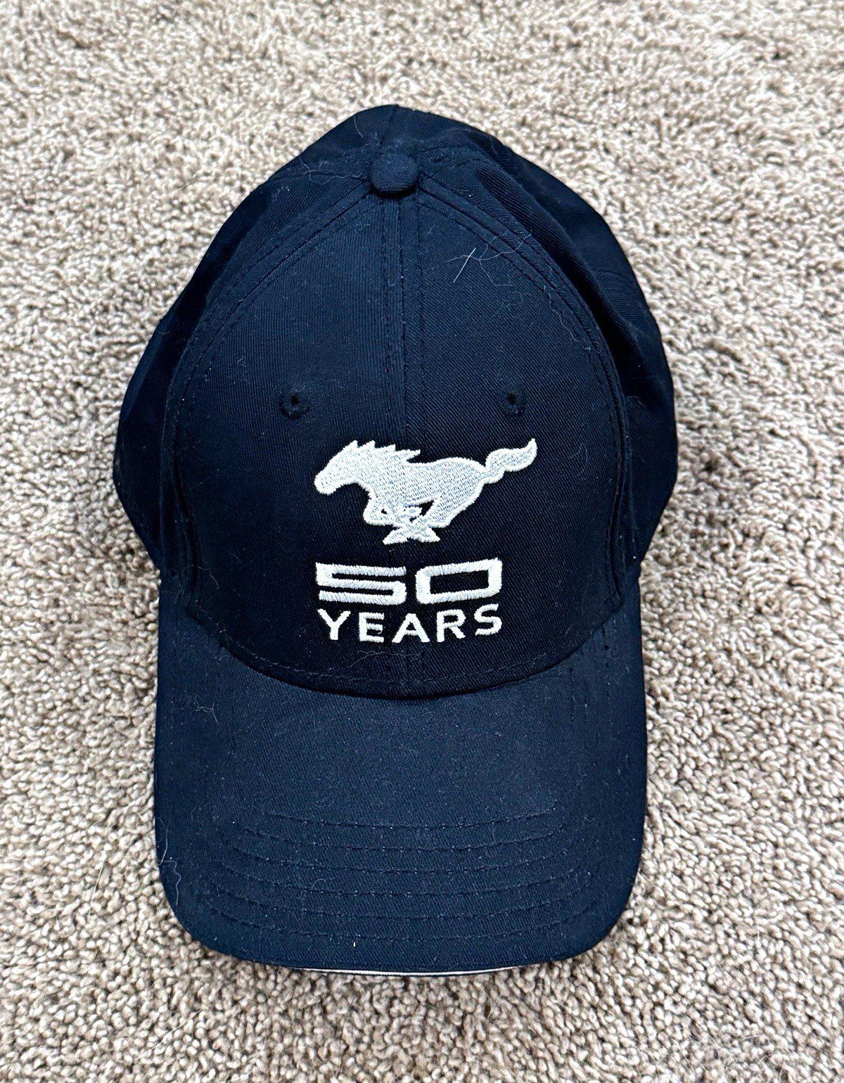 Ford Mustang 50 Years Official Licensed Black Baseball Cap Hat