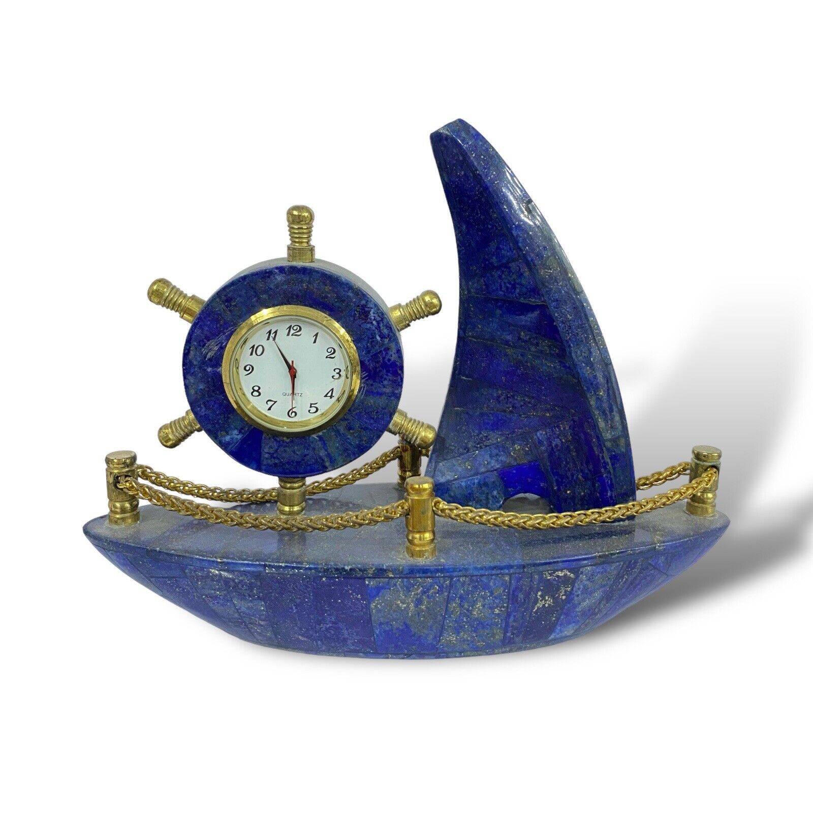 18-cm New High Quality Lapis Lazuli Titanic Clock Healing Crystal