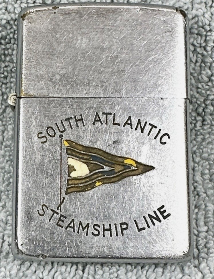 Vintage 1950 - 1953 Zippo Lighter 2032695 SOUTH ATLANTIC STEAMSHIP LINE