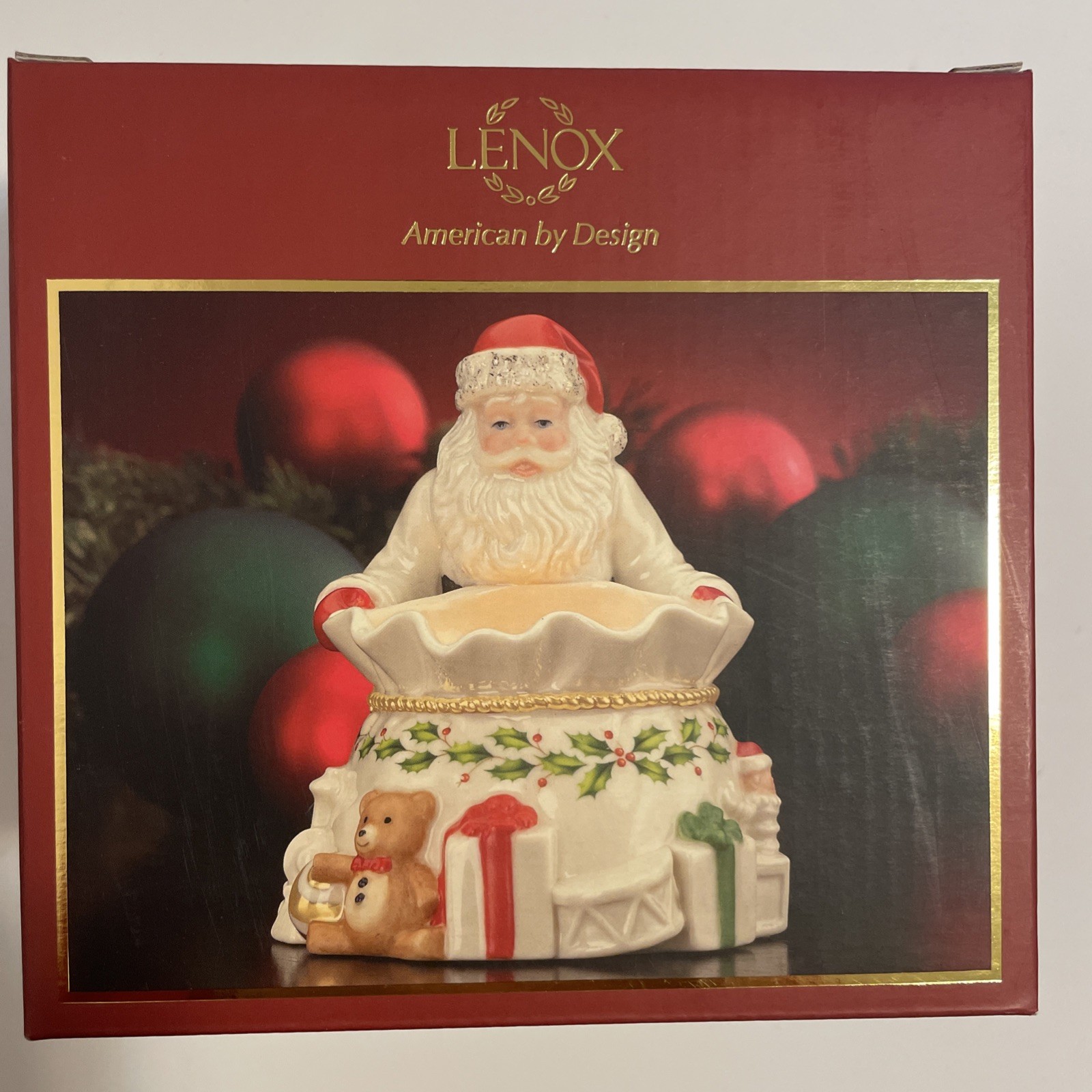 Lenox Holiday Santa Clause Votive Holder New In Box