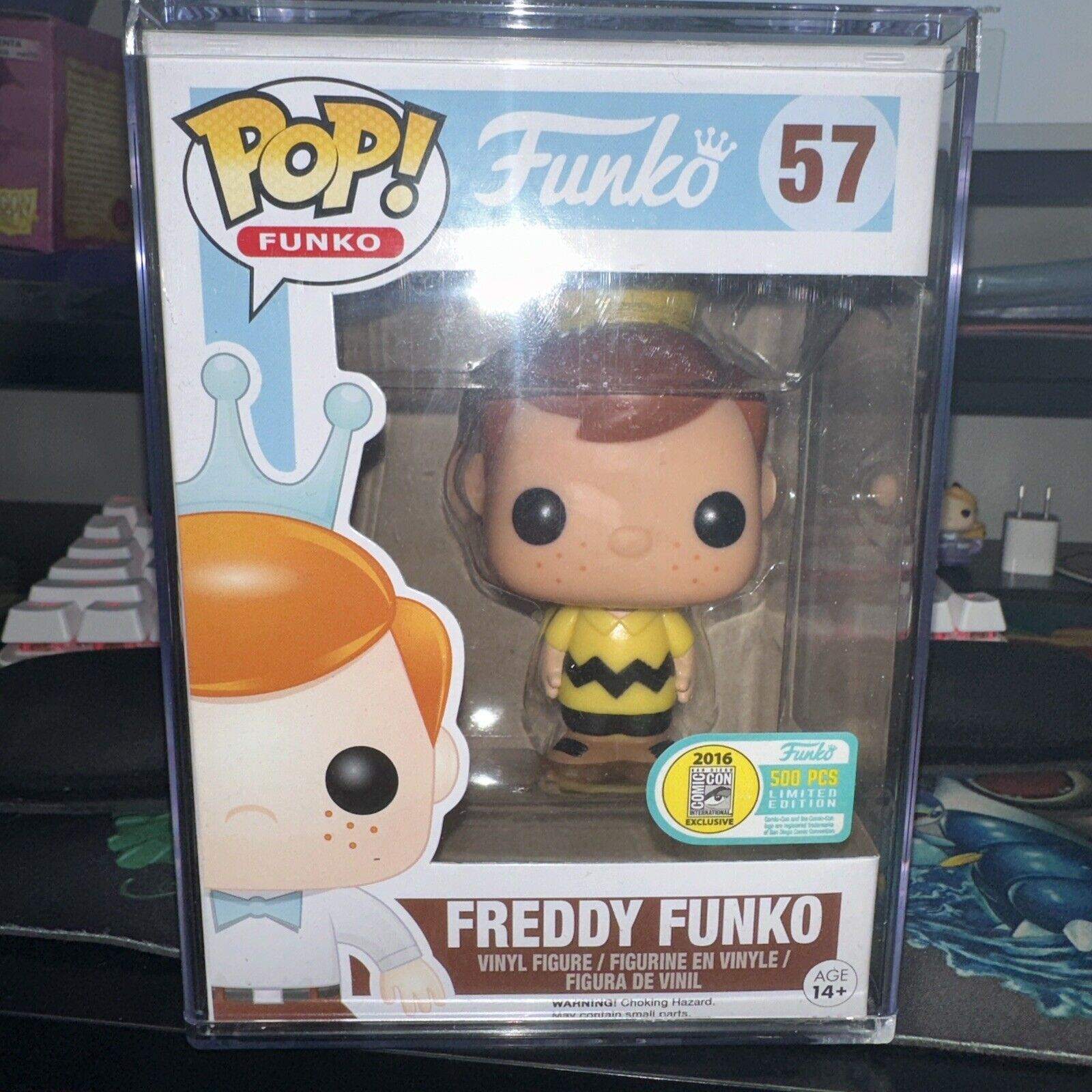 Funko POP Funko: Freddy Funko As Charlie Brown 2016 SDCC 1/500 PCS. Hard Stack