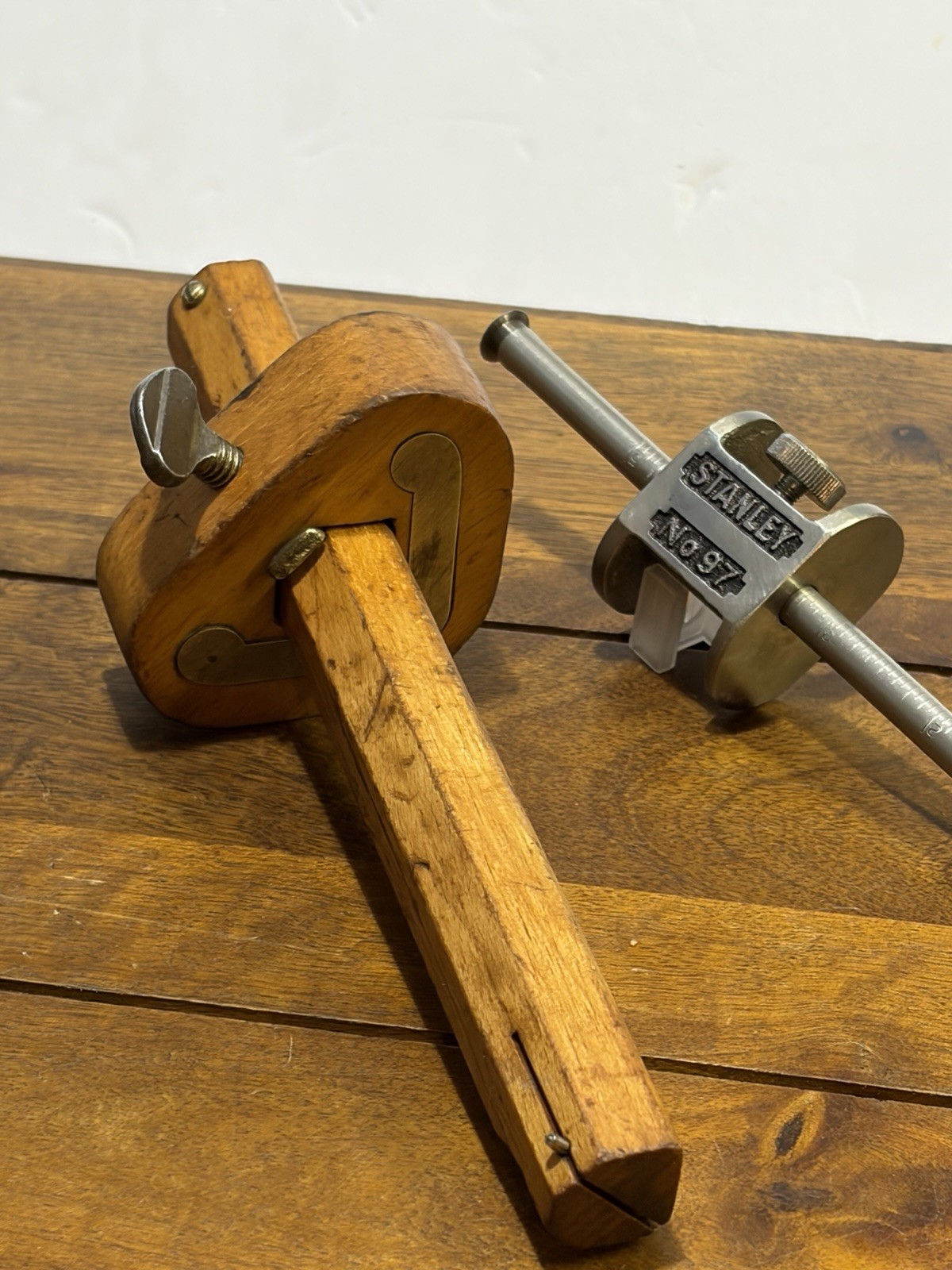 Vintage Stanley 2pc Wood Workers Marking Guage Set No.65 & No.97 USA Vintage Stanley 2pc Wood Workers Marking Guage Set No.65 & No.97 USA