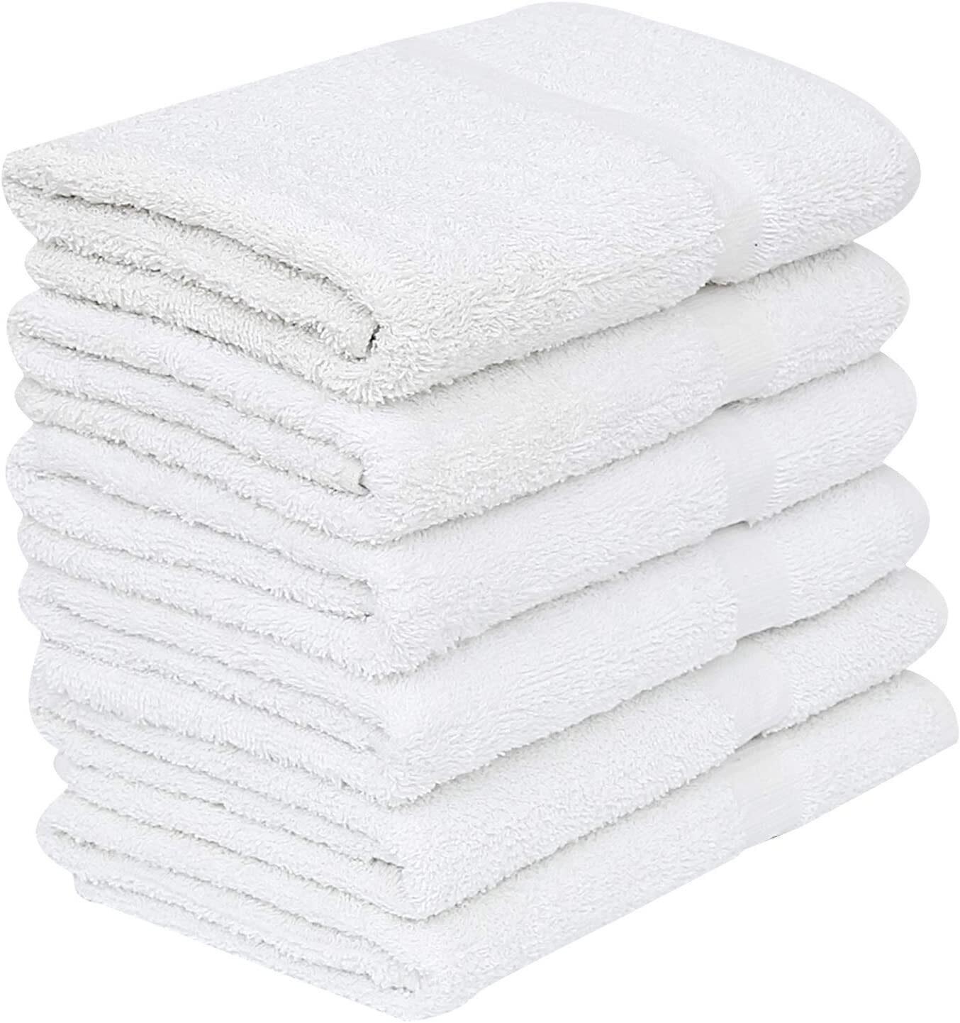Bath Towel 24x48 White Cotton Blend Bulk Pack of 6,12,24,60,48,120 Towels set
