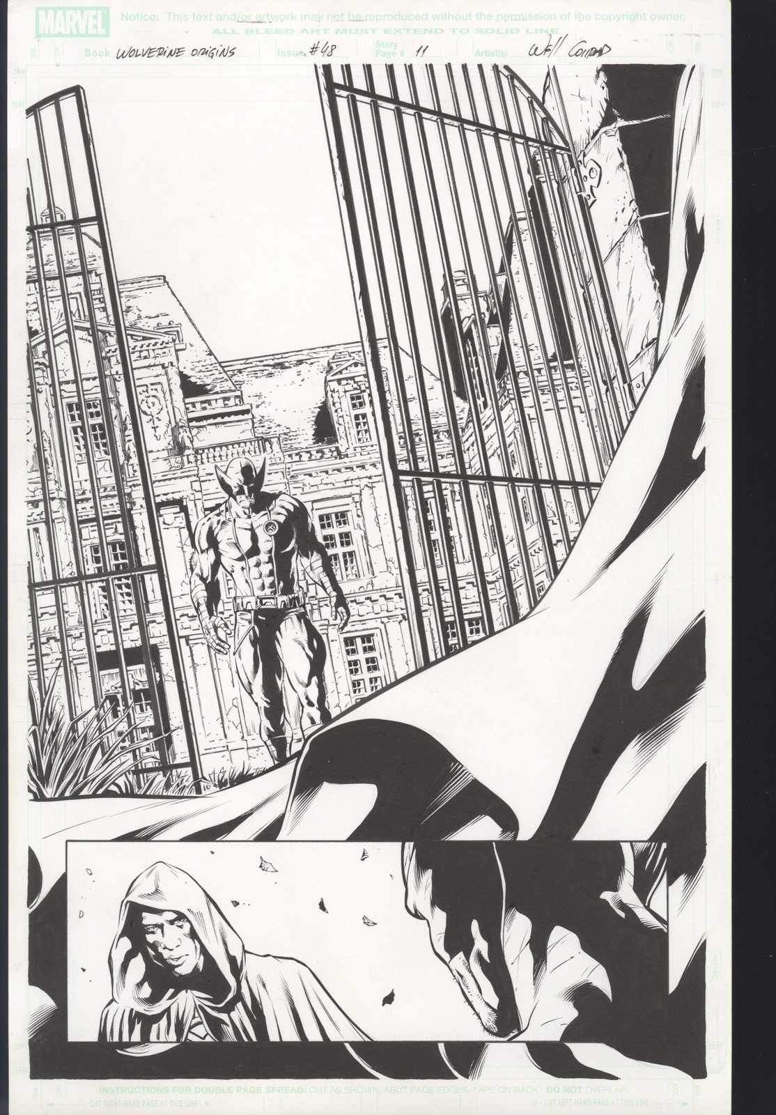 Wolverine Origins #48 Pg 11 Original Art Will Conrad Wolverine Marvel 2010