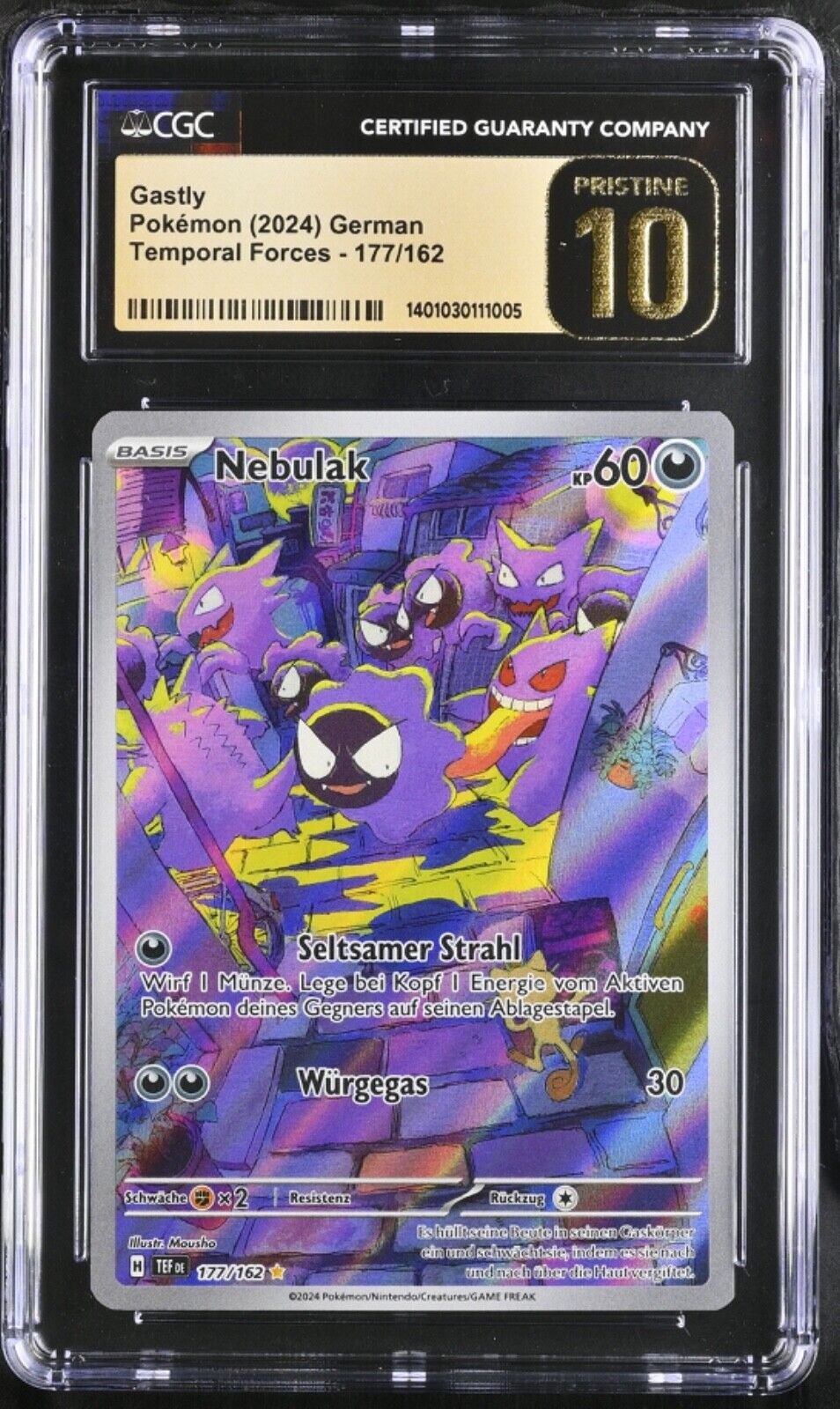 Pokemon Card Nebulak 177/162 Forces of Time CGC Pristine 10