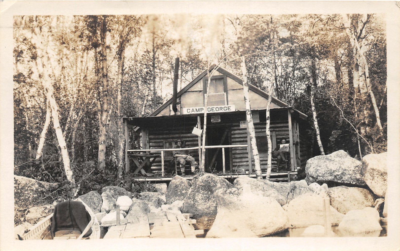 H92/ Cherryfield Maine RPPC Postcard c1930s Camp George Lodge 35 H92/ Cherryfield Maine RPPC Postcard c1930s Camp George Lodge 35