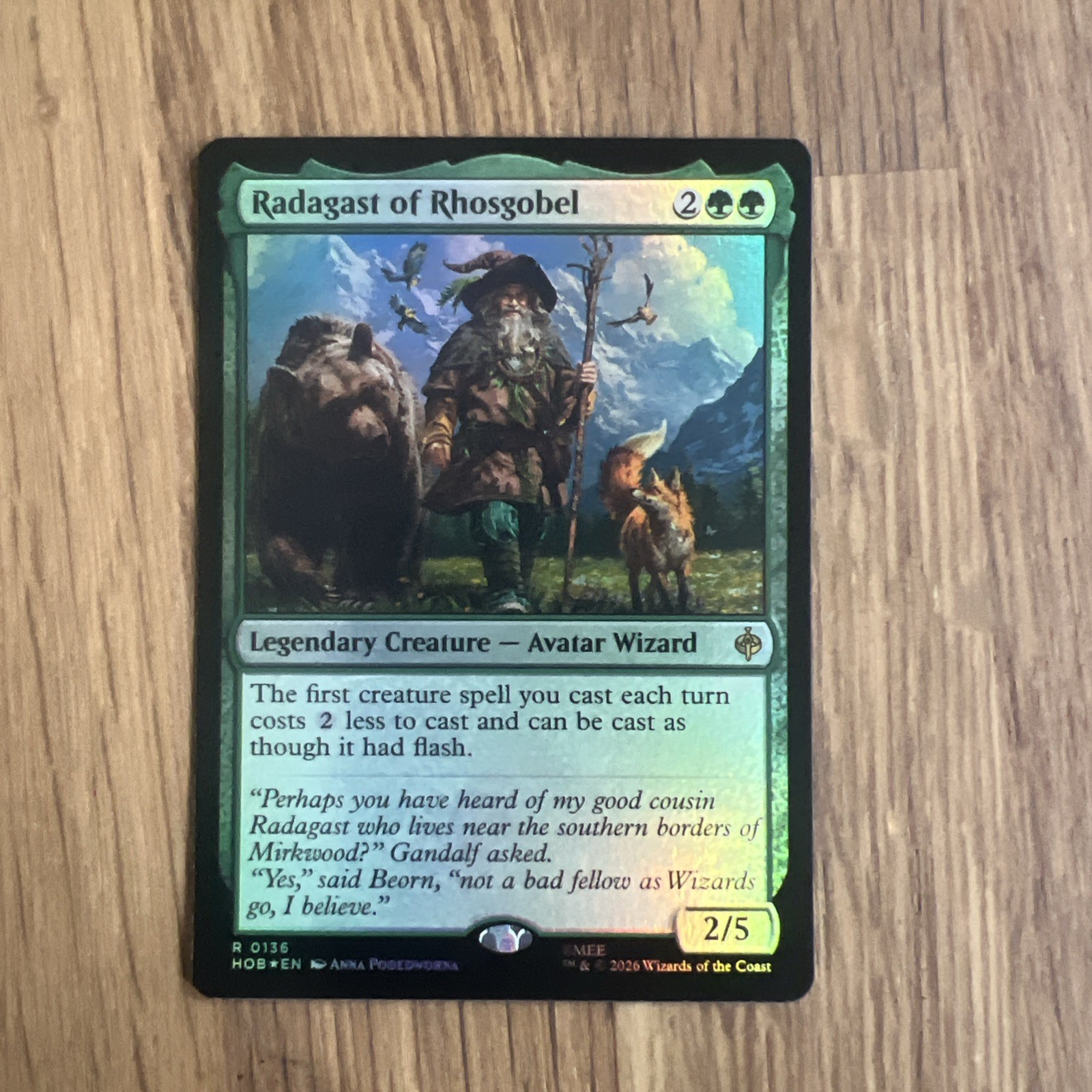 MTG The Hobbit - Radagast Of Rhosgobel NONFOIL rare HOB R 0136 NM