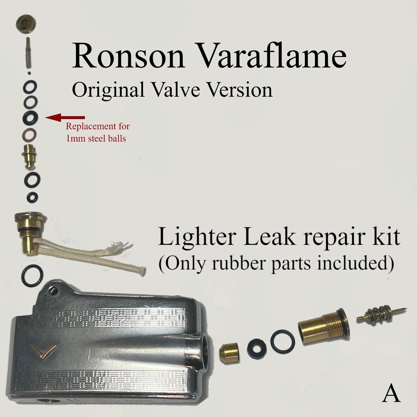 Ronson Lighter Varaflame Type A Valves O-Rings Assortment Seal Parts Spares Part