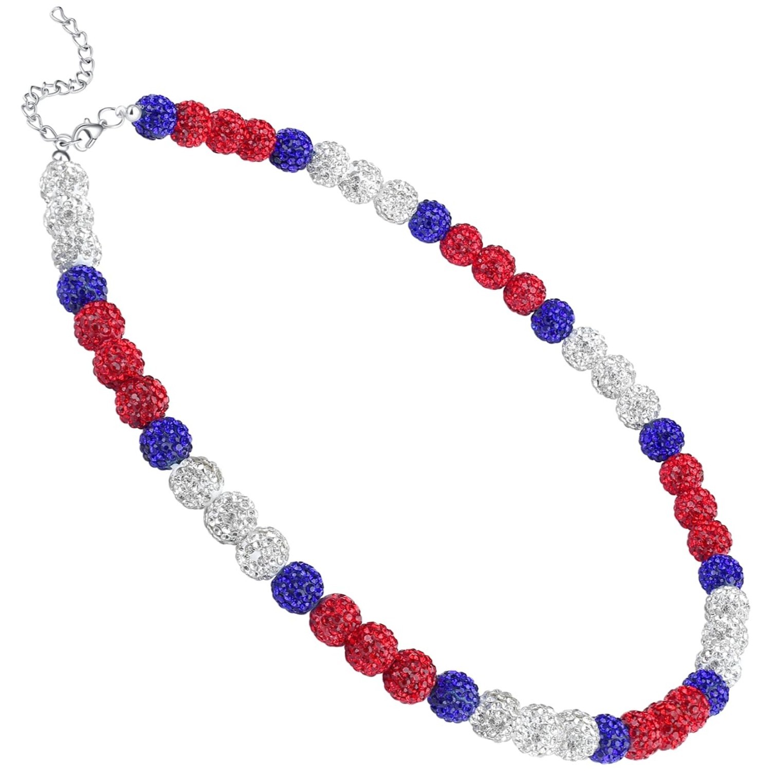 Baseball Bling Beaded/Three Braided Rope Necklace 18in-20in Drip Necklaces Ba...