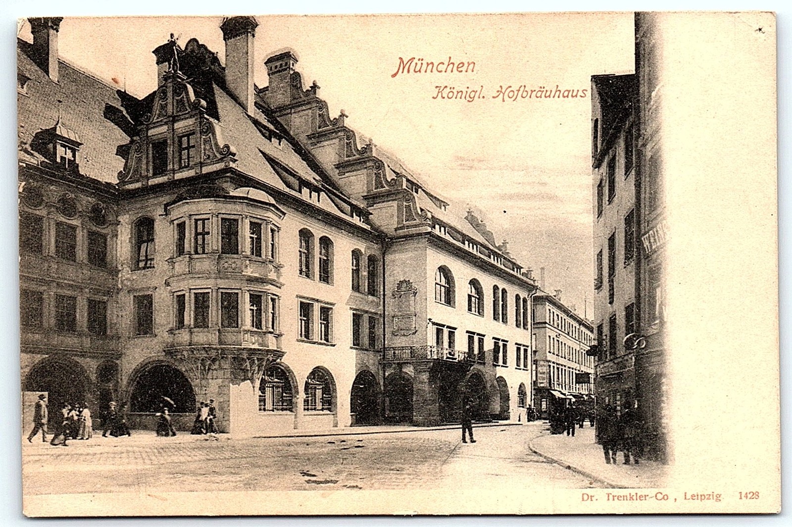 Antique Postcard Munich Hofbräuhaus Dr. Trenkler-Co. Leipzig