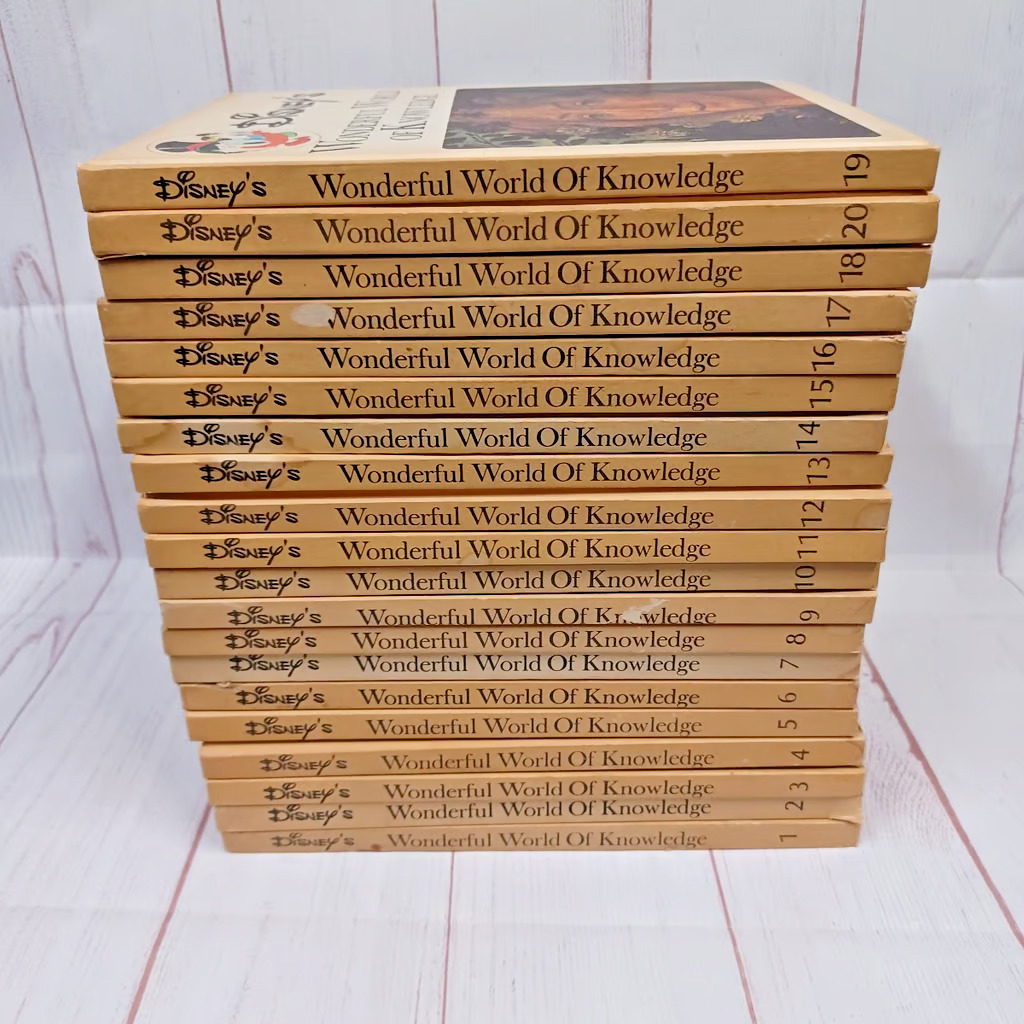 Vintage Disney Wonderful World of Knowledge Hardcover Books - Volumes 1-20