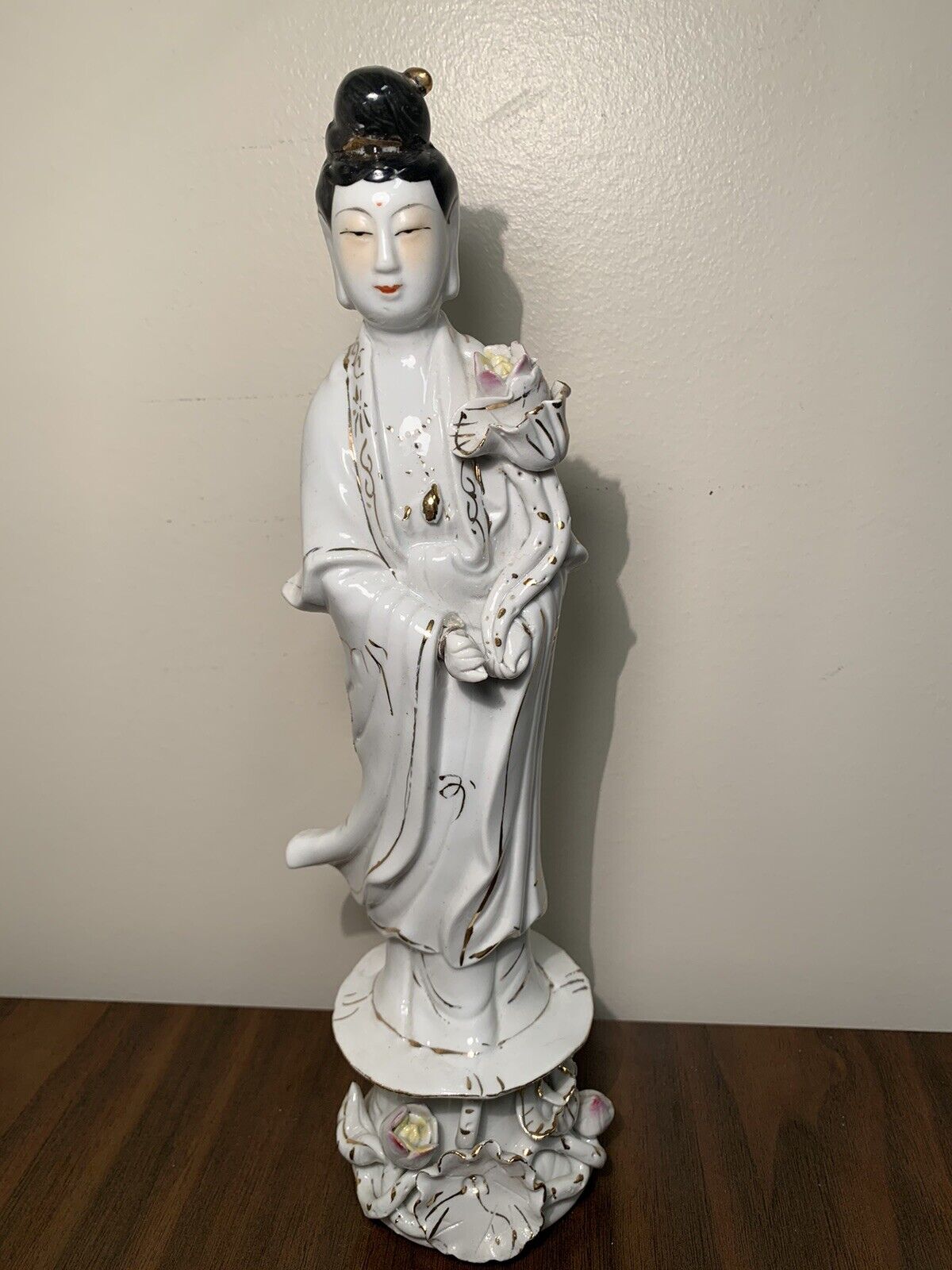 1960s Vintage Chinese Porcelain Figure Of Guanyin