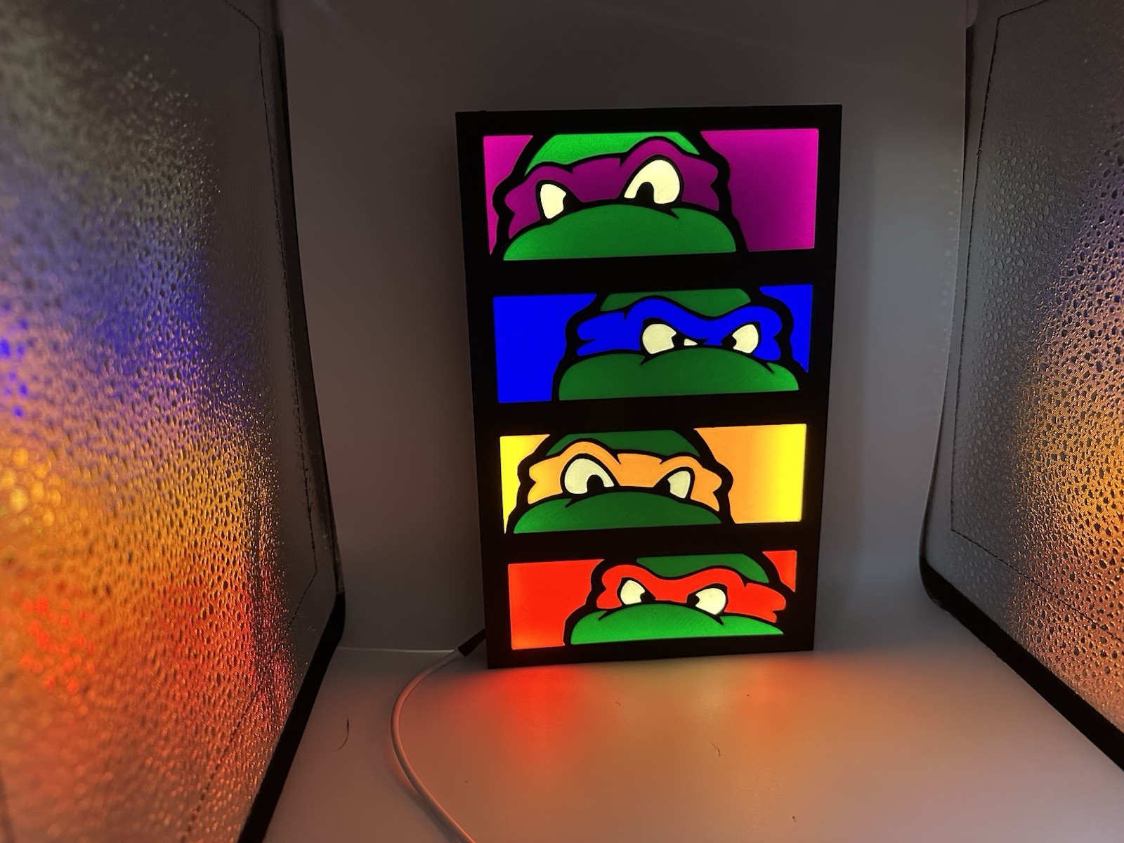 Teenage Mutant Ninja Turtles TMNT TV Display | 3D Printed Decor USB Display Teenage Mutant Ninja Turtles TMNT TV Display | 3D Printed Decor USB Display