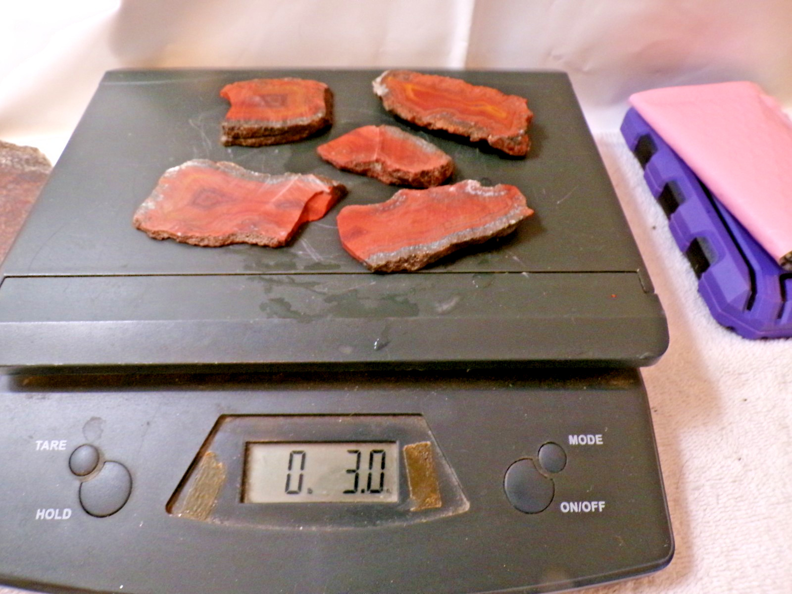 5 Condor Agate Slabs, Unpolished, 3 Oz., Specimen/Lapidary 5 Condor Agate Slabs, Unpolished, 3 Oz., Specimen/Lapidary