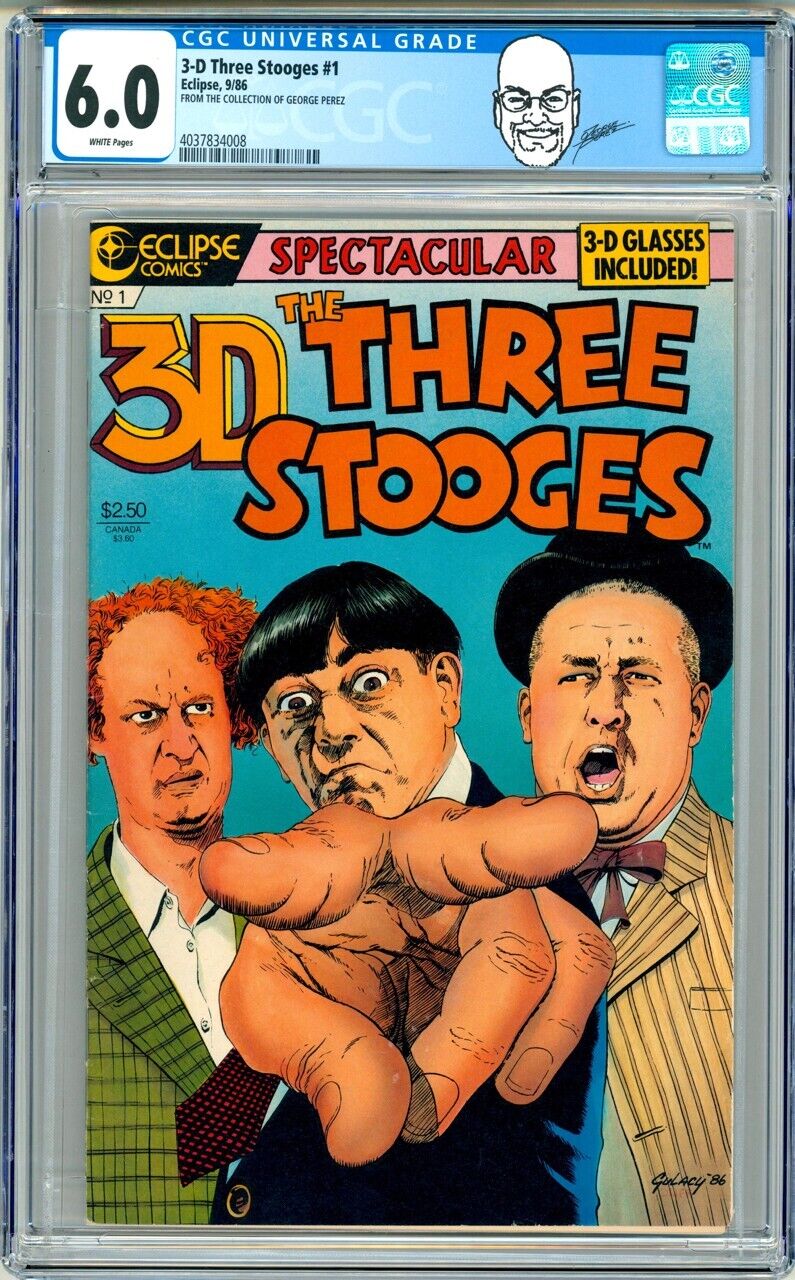 George Perez Pedigree Collection ~ CGC 6.0 3-D Three Stooges #1 Moe Larry Curly