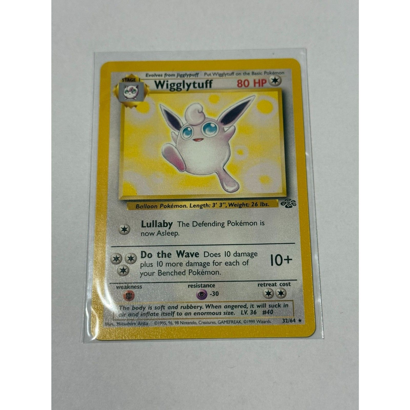 Wigglytuff 32/64 Jungle Non-Holo Rare 1999 Pokemon WOTC LP
