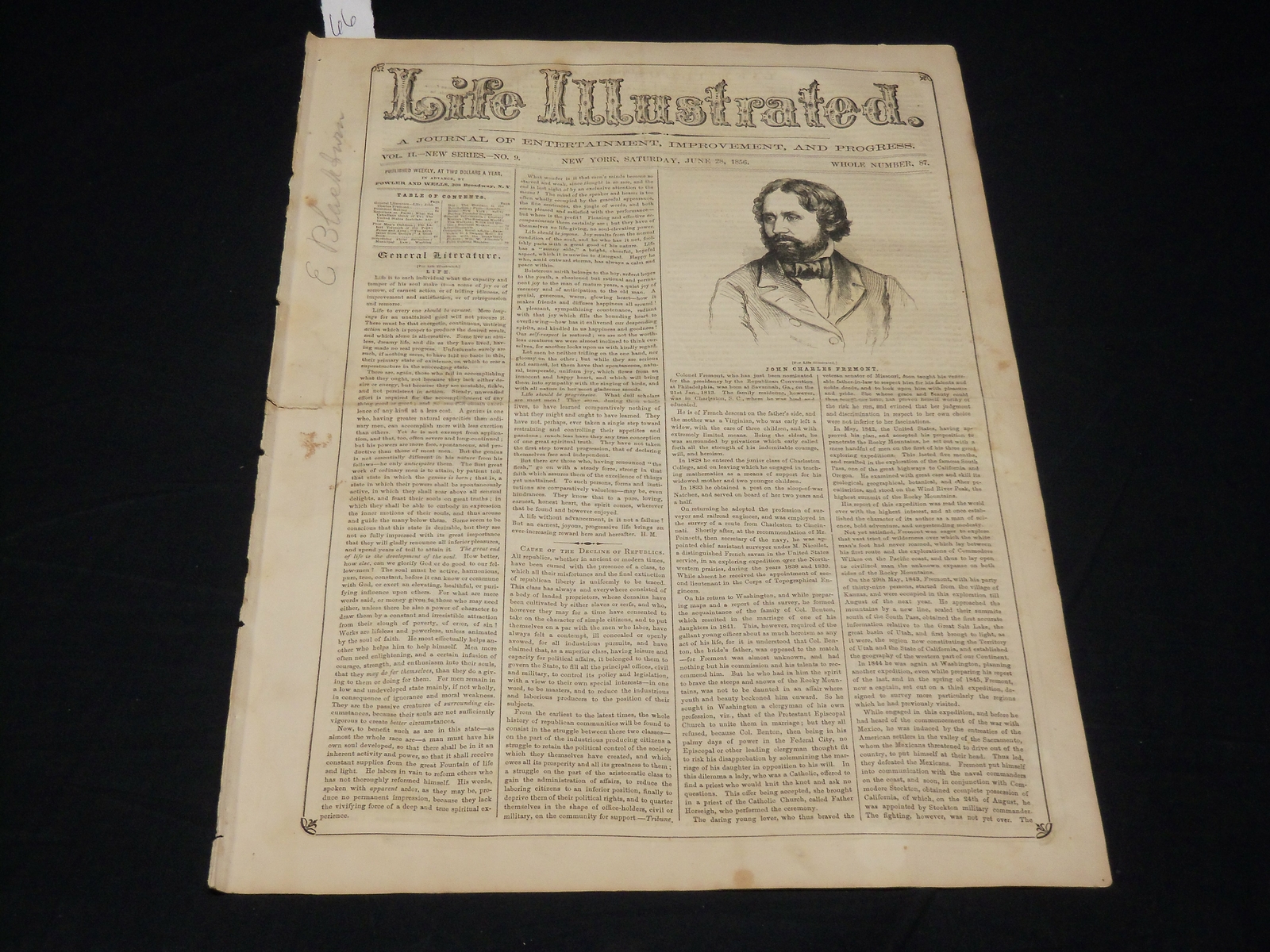1956 JUNE 28 LIFE ILLUSTRATED NEWSPAPER - JOHN FREMONT NOMINATED - NP 4852
