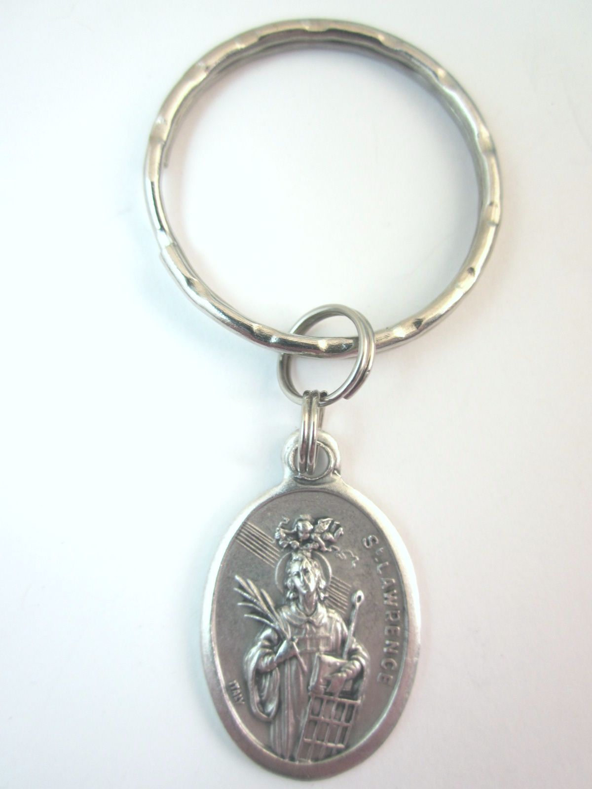 St Lawrence Medal Italy Key Ring Gift Box & Prayer Card